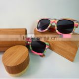 European Fashion Sunglasses Style and Polarized len Lenses Material Colorful bamboo sunglasses and wood sunglasses