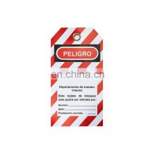China Supplier Customized Danger Sign PVC Lockout Safety Tags
