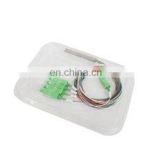 1*2 1*4 1*8 1*16 Steel Tube Type Fiber Optic PLC Splitter With SC APC Connector For PON & FTTX And CATV Network