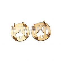 Oil Covered Protection OEM Gold Custom Logo Emboss Metal Tags Label for Bag thumbnail-2