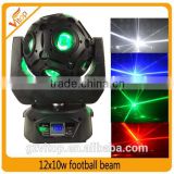 2016 new products LED beam light 12x10w RGBW 4in1 Beam led foot ball moving light
