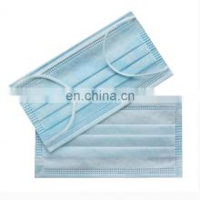 Hypoallergenic Mask Plain 3 Layers 1Box 50Pcs Custom Earloop 3ply Disposable Face Mask