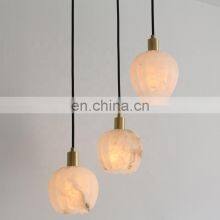 Villa Round Living Room Decoration Hanging Fancy Pendant Light Led Alabaster Chandelier thumbnail-3