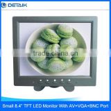 Small 8.4 inch TFT LED monitor with VGA / AV / BNC port ( LED display )