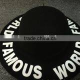 Fashion Korean FAMOUS WORLD Printed Wide Brim Lady Women's Dome Fedora Bucket Caps thumbnail-3