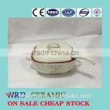 Stocked small ceramic Porcelain Soup Tureen with lid