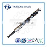 Black and bright finish double flute milled wood working drill tools
