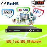 Digital TV Headend ISDB-T 4*asi to rf Modulator
