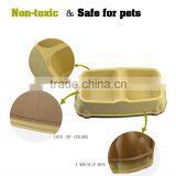 Square Bamboo Fiber Eco-Friendly Pet Two Way Bowl Slow Eating Dog Bowl Cat Bowl thumbnail-6