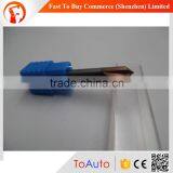 6mm Cutting Dia 90 Degree 2 Flutes HRC60 Chamfer Mill With Coating Cnc Milling Cutter