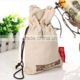 Cotton Fabric Gift Bag Draw String Custom Logo Cotton Bag Canvas Bag thumbnail-2