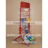 12 Tier Floor Metal Wire Card Display Shelf With SGS Certificate thumbnail-2