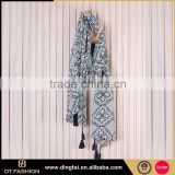 Good quality embroidery satin square scarf for women