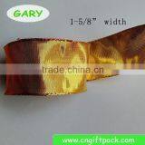 1-1/2" Gold and Red Wired Edge Outdoor Christmas Ribbon thumbnail-6