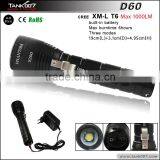Tank007 D60 New Design 1000LM High Power Diving Flashlight, Diving Light, Diving Torch