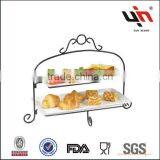 Y1013 Hot White 2 Tier Cake Stand thumbnail-1