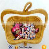 2016 High Quality Apple Shape Folding Bamboo Fruit Basket thumbnail-5