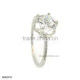 Fashion Double Crystal Diamond Wedding Split Ring For Girls thumbnail-6