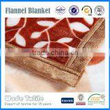 100%polyester Leaf Print Super Soft Flannel Fleece Blanket thumbnail-5