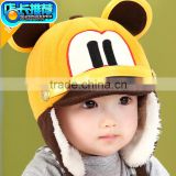 MZ3074 Hot sale Wool knitted Winter Baby cartoon earmuffs cute Hat