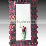 Modern Black and Purple Poker /Salon /Hotel Frame Wall Mirror Entrance Hall Mirror, Color-mixed Mirror thumbnail-1