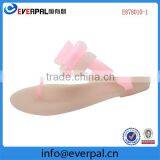 Popular Latest Fashion Fancy Wholesale Bowknot Strap Comfortable Flip Flops Flat Lady Sandals