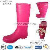 Long Rubber Rain Boot Rain Boots Woman Cheap Wellington Booot With Buckle