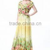 2016 New European Women's Beach Resort Plus Size Slim Chiffon Dress thumbnail-3