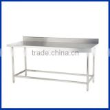 2014 Good price stainless steel work table with backsplash (WTC-181B)