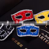 50*21mm 4 Colors New Fashion Women Rhinestone Mask Brooches for Halloween Gift