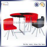 Hot Sale Cheap Used Dining Table Glass Top Metal Legs Dining Set 1 Table 4 Chair thumbnail-4