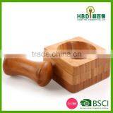 Top Quality Customized Wooden Mortar and Pestle Wholesale thumbnail-4