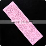 Hot selling FDA approved food grade quality flexible non-stick silicone lace molds for cake decorating