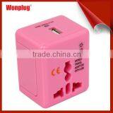 Smart Appearance Mini Universal 1 Usb Travel Adapter With LED Light thumbnail-2