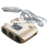 Sidiou Group A Drag Three Car Cigarette Lighter Dual USB Power Adapter One in Three Car Charger thumbnail-3