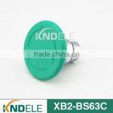 60mm Mushroom Emergency Stop Waterproof Push Button Cap Green XB2-BS63C