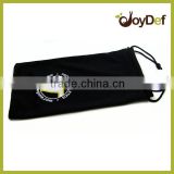 Black microfiber cloth drawstring eyeglasses pouch/sunglasses bag