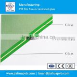 clear Tempered Laminated glazing for security & safety glass with PVB film