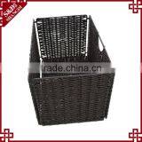 Wholesales Washable PE Rattan Plastic Folding Basket for Supermarket Fruit Vegetable Storage thumbnail-2