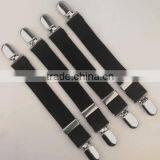 4 Pack Metal Clasp Elastic Sheet Gripper Bed Straps Fasteners Suspenders