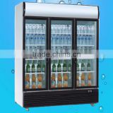 Hot sales 3 door beverage Supermarket Display Freezer(ZQR-1200)