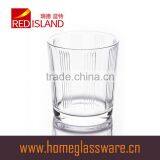 300ml Clear Glass Cup With Small Bubbles at the Bottom and Embossed Letter for Drinking thumbnail-4