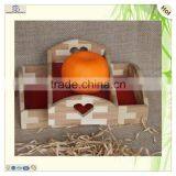 Home Decorating Velvet Inside Antique Wood Tray thumbnail-4