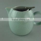 Stock Glazed Ceramic Teapot With Iron Cover With Cheap Price thumbnail-3