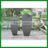 FO-288 Tall Square Decorative Fiberglass Flower Planter Pots thumbnail-2