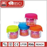 2016 best selling wholesale colorful custom airtight coffee kitchen plastic tea canister set
