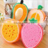 Fruit Orange Shaped Printing Logo Cleaning Sponge / Sponge Scourer thumbnail-2