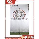 Garden Double Wheel Flower Metal Pinwheel Classics Colorful Petals Wholesale Wind Spinner thumbnail-2