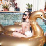 2017 Hot Selling Leasure Giant Gold Swan Inflatable Pool Float Outdoor Swim Raft Water Game Loungr for Kids and Adults thumbnail-6