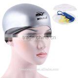 Wholesale Silicone Swim Caps OEM/ODM Elastic Waterproof Soft Swimming Caps Novelty Swim Hats Bathing Cap Logo Printin (CAP-1200) thumbnail-2